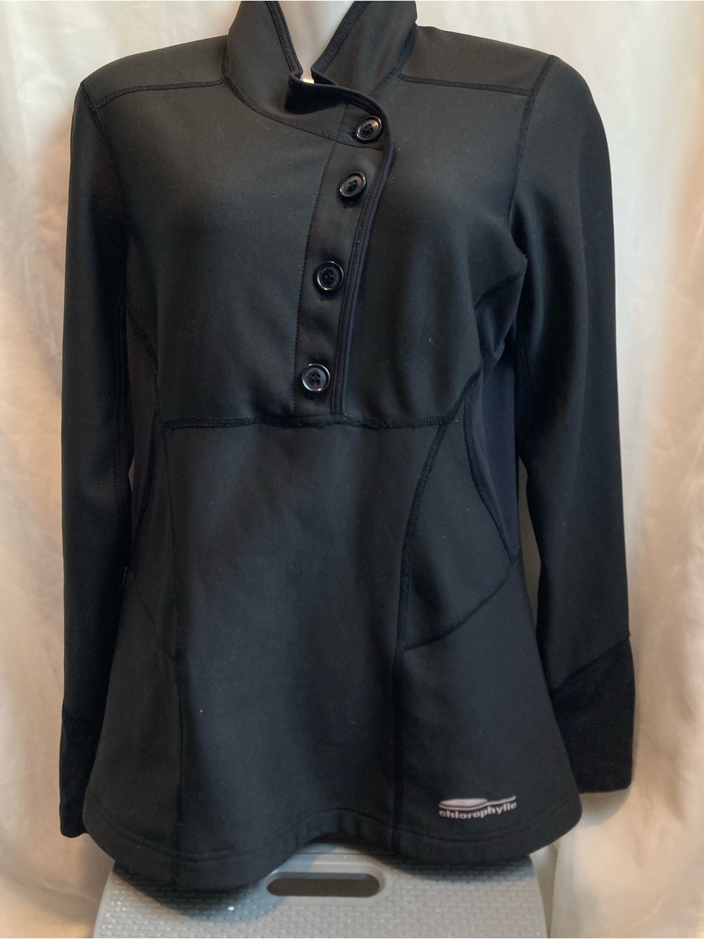 Chlorophylle Black Stretch Tunic Jacket Medium